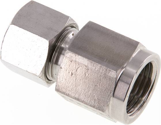 12S & G1/2'' Stainless Steel Straight Cutting Fitting with Female Threads for Pressure Gauges 630 bar ISO 8434-1