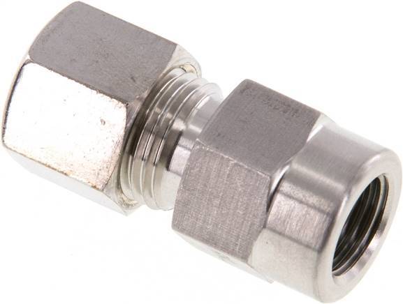 10L & G1/4'' Raccord à compression droit en acier inoxydable avec filetage femelle pour manomètres 315 bar ISO 8434-1