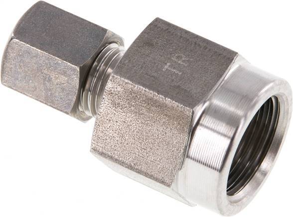 6S & G1/2'' Stainless Steel Straight Compression Fitting with Female Threads for Pressure Gauges 500 bar ISO 8434-1