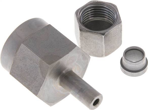 8S & G1/2'' pivotant droit en acier zingue avec filetage femelle pour manomètres 630 bar ISO 8434-1