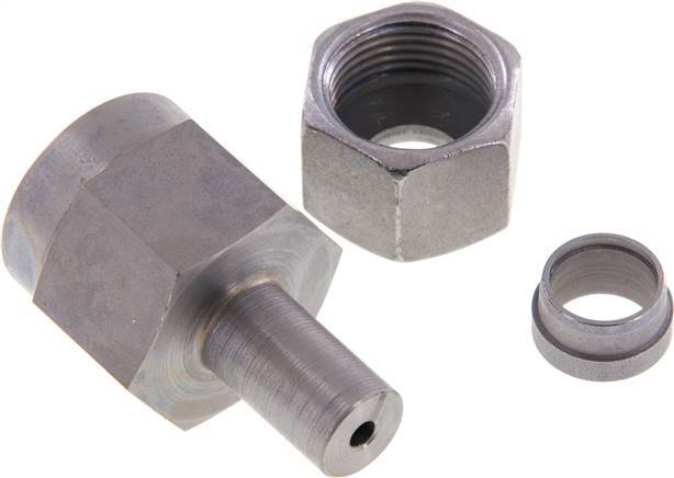 12S & G1/2'' pivot droit en acier zingue avec filetage femelle pour manomètres 630 bar ISO 8434-1