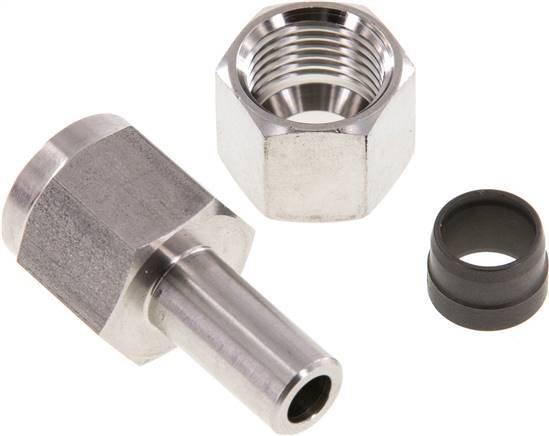 10L et G1/4'' pivotant droit en acier inoxydable avec filetage femelle pour manomètres 315 bar ISO 8434-1