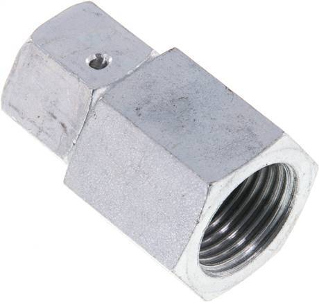 10S & G1/2'' Acero zincado Rótula recta con rosca hembra para manómetros 630 bar Cono de estanqueidad NBR ISO 8434-1