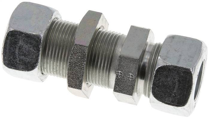 Acier zingué 18L Raccordement droit de coupe Bulkhead 315 bar ISO 8434-1