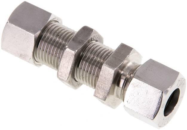 Accesorio de corte recto de acero inoxidable 12L Pasamuros 315 bar ISO 8434-1