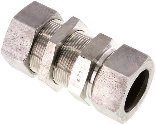 35L Stainless Steel Straight Cutting Fitting Bulkhead 160 bar ISO 8434-1