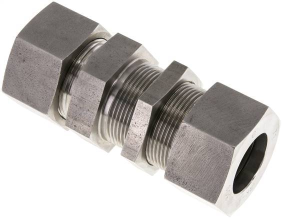 30S Accesorio de corte recto de acero inoxidable Bulkhead 400 bar ISO 8434-1