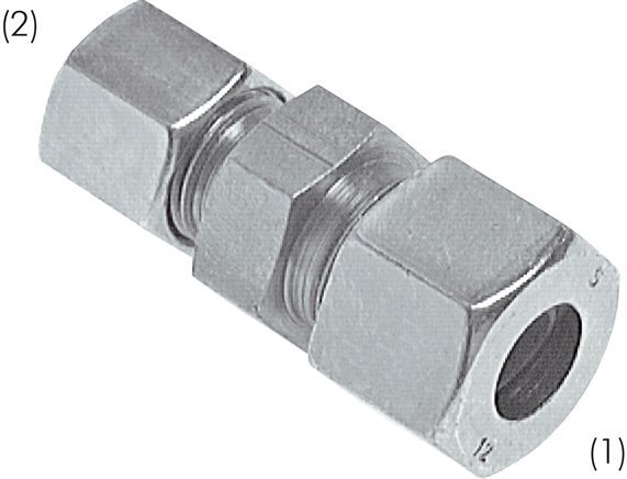 4LL & 6LL Zink plated Steel Straight Cutting Fitting 100 bar ISO 8434-1