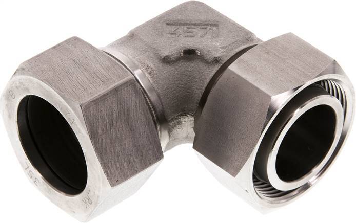 35L Stainless Steel Elbow Cutting Fitting with Swivel 160 bar FKM Adjustable ISO 8434-1