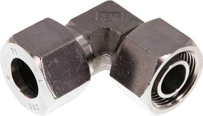 20S Stainless Steel Elbow Cutting Fitting with Swivel 400 bar FKM Adjustable ISO 8434-1