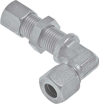 6L Zink plated Steel Elbow Cutting Fitting Bulkhead 315 bar ISO 8434-1