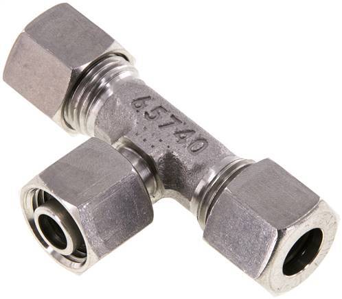 10L Stainless Steel T-Shape Tee Cutting Fitting with Swivel 315 bar Adjustable ISO 8434-1