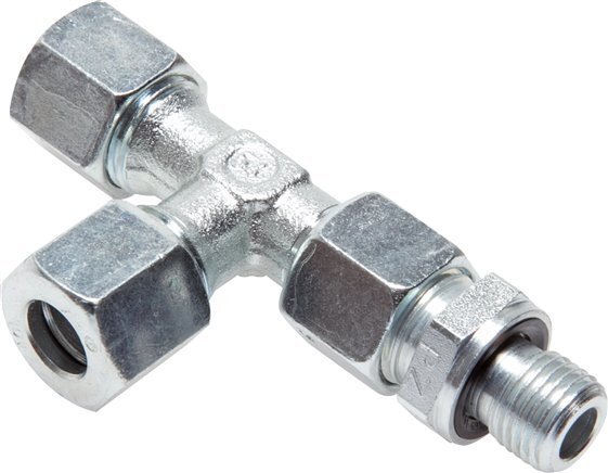 18L & G1/2'' Acier zingue Te de coupe à angle droit avec filetage mâle 315 bar Ajustable ISO 8434-1