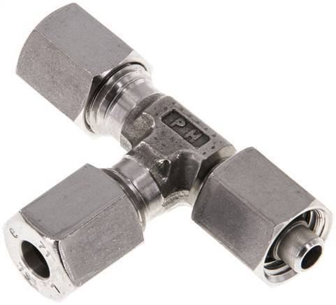 6L Edelstahl rechtwinkliges T-Schneidfitting mit Drehgelenk 315 bar einstellbar ISO 8434-1