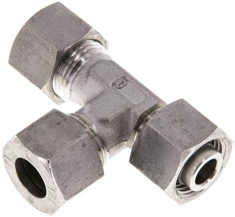 12L Edelstahl rechtwinkliges T-Schneidfitting mit Drehgelenk 315 bar einstellbar ISO 8434-1