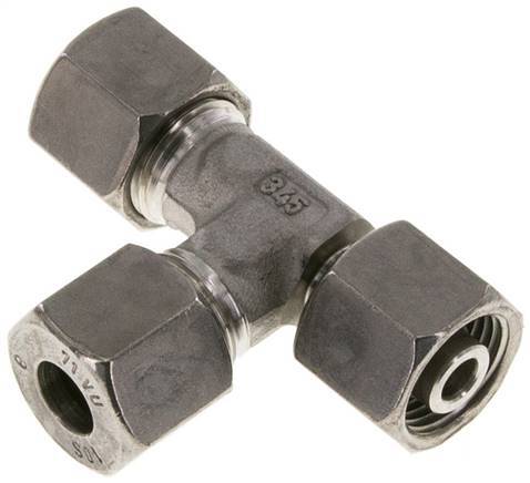 10S Stainless Steel Right Angle Tee Cutting Fitting with Swivel 630 bar Adjustable ISO 8434-1