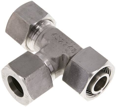 20S Stainless Steel Right Angle Tee Cutting Fitting with Swivel 400 bar Adjustable ISO 8434-1