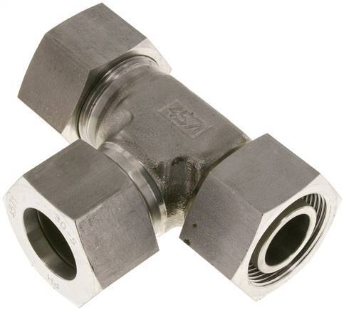 30S Stainless Steel Right Angle Tee Cutting Fitting with Swivel 400 bar Adjustable ISO 8434-1