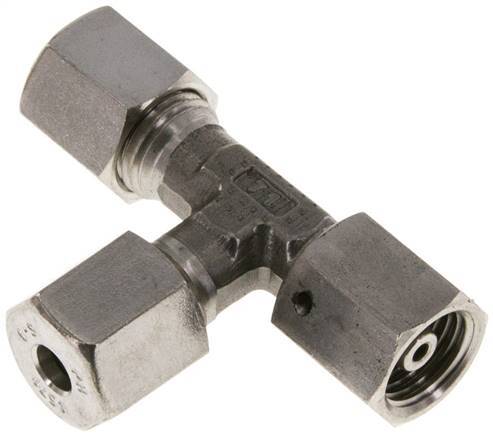 6S Stainless Steel Right Angle Tee Cutting Fitting with Swivel 630 bar FKM Adjustable ISO 8434-1