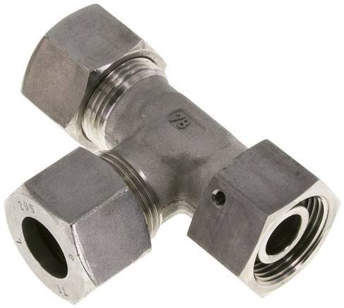 20S Stainless Steel Right Angle Tee Cutting Fitting with Swivel 400 bar FKM Adjustable ISO 8434-1