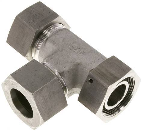 30S Stainless Steel Right Angle Tee Cutting Fitting with Swivel 400 bar FKM Adjustable ISO 8434-1