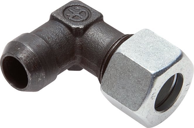 Accesorio de corte en codo de acero fosfatado de 6L y 10mm con extremo para soldar 315 bar ISO 8434-1