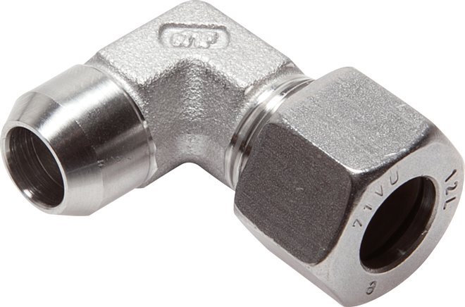 Accesorio de corte en codo de acero inoxidable de 35L y 40mm con extremo para soldar 160 bar ISO 8434-1
