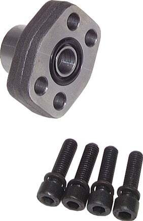 Bride SAE 1'' 6000 PSI en acier ordinaire avec filetage femelle G1'' ISO 6162-2