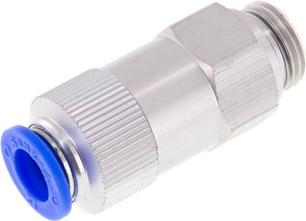 Push-In Check Valve 12mm & G1/2'' Male Aluminum 0.2-10bar (3-145psi) Hose-Thread