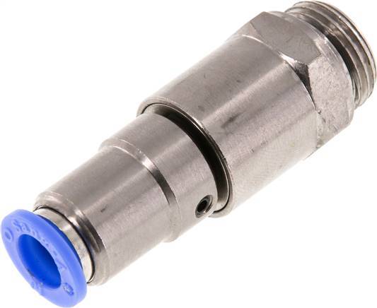 10mm & G1/2'' Quick Swivel Joint Push-In-Male Threads Nickel-Plated Brass/PBT NBR Rotatable