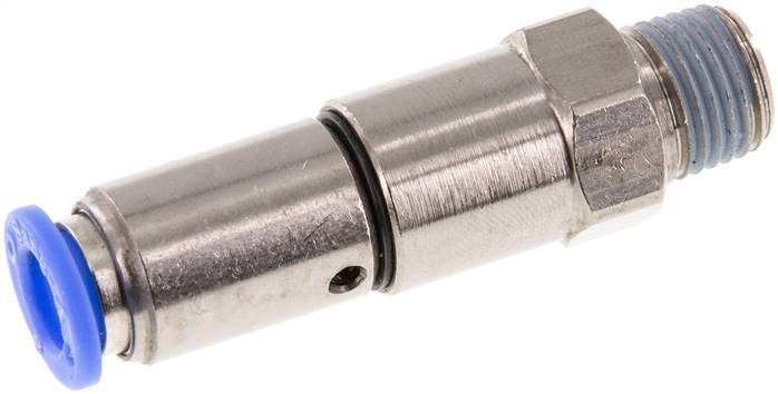 8mm & R1/4'' Quick Swivel Joint Push-In-Male Threads Nickel-Plated Brass/PBT NBR Rotatable