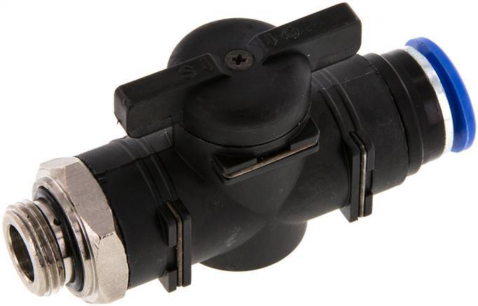 2-Way Straight Ball Valve 12 mm - G3/8'' Plastic/Brass