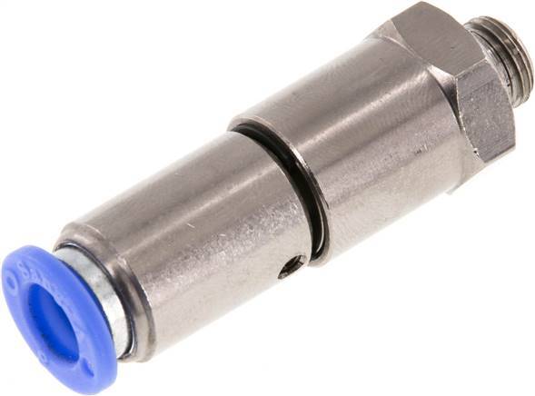 8mm & G1/8'' Quick Swivel Joint Push-In-Male Threads Nickel-Plated Brass/PBT NBR Rotatable