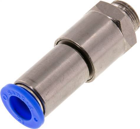 12mm & G3/8'' Quick Swivel Joint Push-In-Male Threads Nickel-Plated Brass/PBT NBR Rotatable