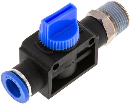 3/2-Way Shut-Off Hand Valve 10 mm - R3/8'' Plastic/Brass Tube-side venting