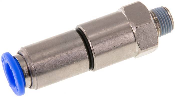 8mm & R1/8'' Quick Swivel Joint Push-In-Male Threads Nickel-Plated Brass/PBT NBR Rotatable