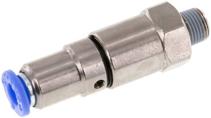 6mm & R1/8'' Quick Swivel Joint Push-In-Male Threads Laiton nickele/PBT NBR rotatif