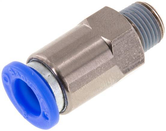 Push-In Check Valve 8mm & R1/8'' Male Brass/PBT 0.2-10bar (3-145psi) Hose-Thread