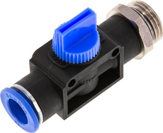 3/2-Way Shut-Off Hand Valve 12 mm - G1/2'' Plastic/Brass Thread-side venting