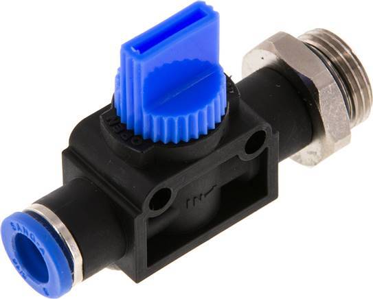 3/2-Way Shut-Off Hand Valve 8 mm - G3/8'' Plastic/Brass Thread-side venting