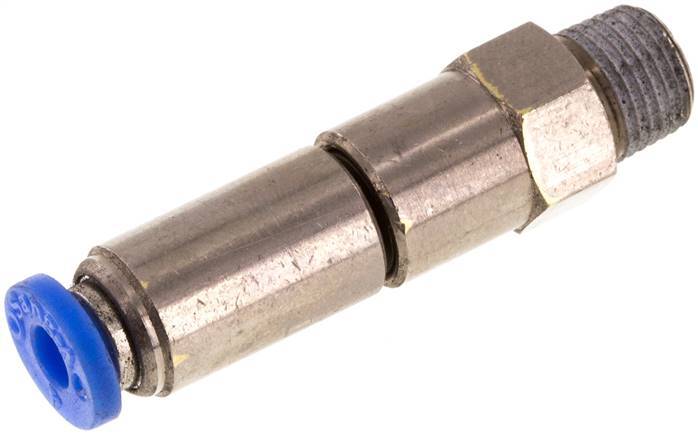 4mm & R1/8'' Quick Swivel Joint Push-In-Male Threads Nickel-Plated Brass/PBT NBR Rotatable