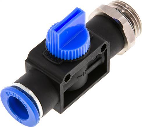 3/2-Way Shut-Off Hand Valve 12 mm - G1/2'' Plastic/Brass Tube-side venting