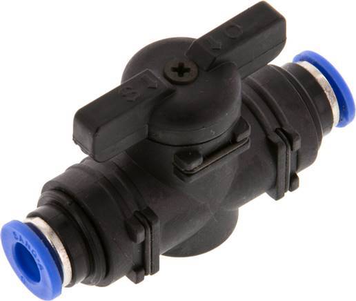 2-Way Straight Ball Valve 6 mm Plastic/Brass