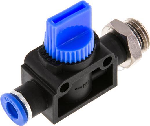 3/2-Way Shut-Off Hand Valve 10 mm - G1/2'' Plastic/Brass Tube-side venting