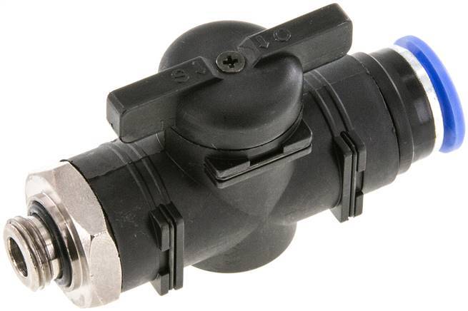 2-Way Straight Ball Valve 12 mm - G1/4'' Plastic/Brass