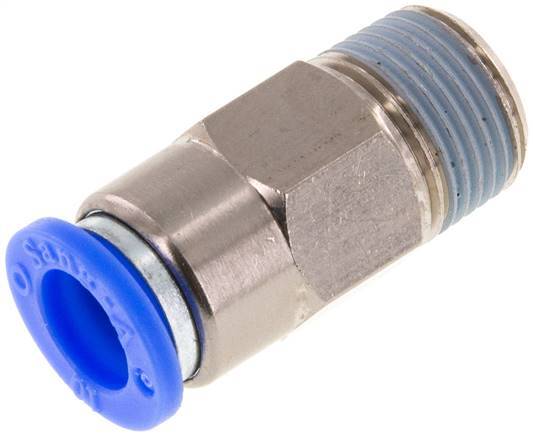 Push-In Fitting 10mm & R3/8'' Male Auto Shut-Off Brass/PBT 0-10bar (0-145psi)