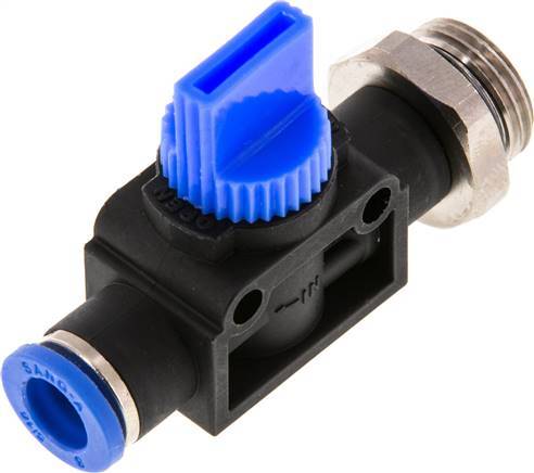 3/2-Way Shut-Off Hand Valve 8 mm - G3/8'' Plastic/Brass Tube-side venting