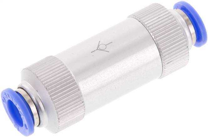 Push-In Check Valve 10mm Aluminum 0.2-10bar (3-145psi)