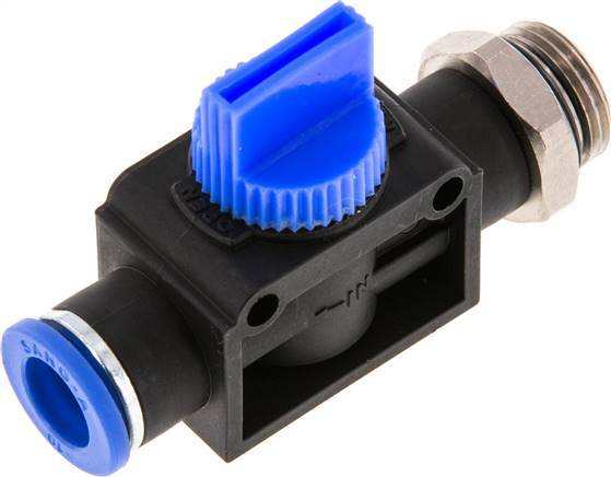 3/2-Way Shut-Off Hand Valve 10 mm - G3/8'' Plastic/Brass Tube-side venting