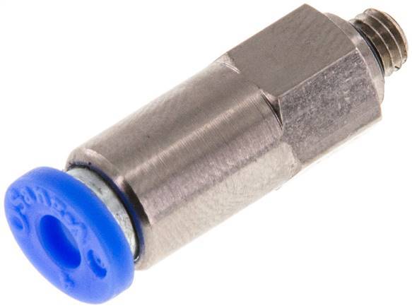 Clapet anti-retour à poussoir 4mm et M5 mâle en laiton/PBT 0.2-10bar (3-145psi) Filetage de tuyau